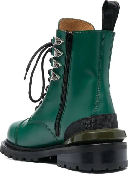 Toga Virilis leather ankle boots Green