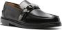 Toga Virilis logo-plaque leather loafers Black - Thumbnail 1