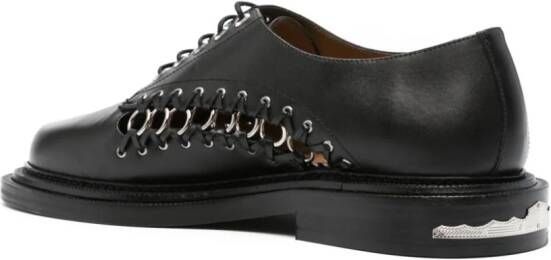 Toga Virilis ring-embellished oxford shoes Black