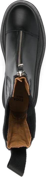 Toga Virilis rivet-detail leather boots Black