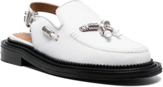 Toga Virilis sling-back leather sandals White