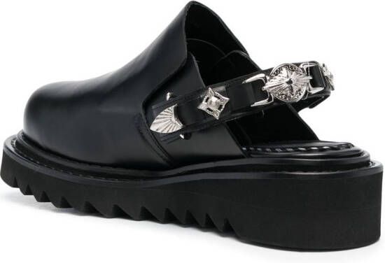 Toga Virilis slingback buckle-detail sandals Black