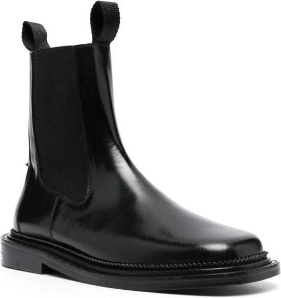 Toga Virilis stud-embellished leather ankle boots Black