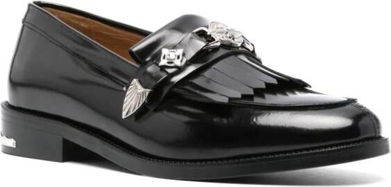 Toga Virilis stud-embellished leather loafers Black
