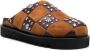 Toga Virilis stud-embellished leather slippers Brown - Thumbnail 2