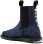 Toga Virilis stud-embellished suede ankle boots Blue - Thumbnail 3