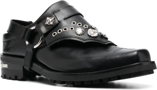 Toga Virilis studded 40mm leather loafers Black