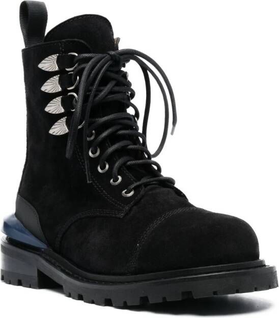 Toga Virilis suede lace-up boots Black