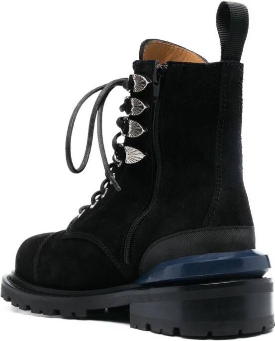 Toga Virilis suede lace-up boots Black