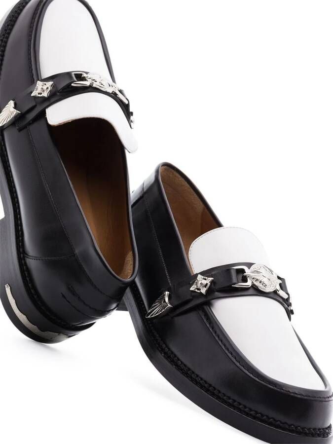 Toga Virilis two-tone buckled loafers Black