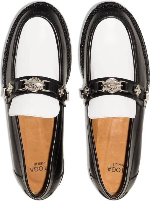 Toga Virilis two-tone buckled loafers Black