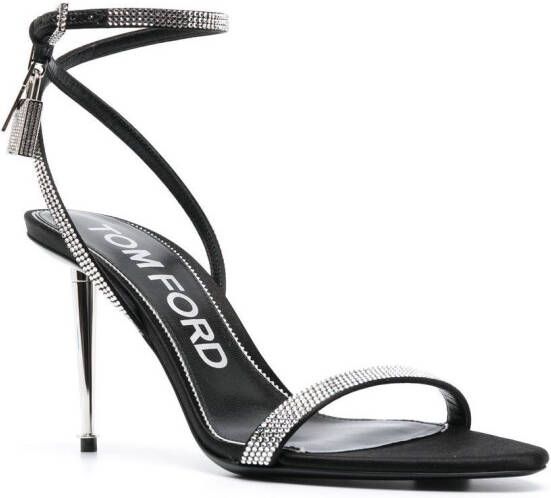 TOM FORD 105mm crystal-embellished sandals Black