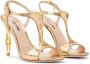 TOM FORD 115mm chain-heel leather sandals Gold - Thumbnail 2