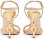 TOM FORD 115mm chain-heel leather sandals Gold - Thumbnail 3