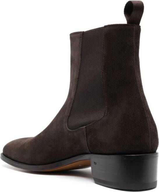 TOM FORD 40mm square-toe leather boots Brown