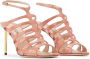 TOM FORD 85mm crocodile-embossed leather sandals Pink - Thumbnail 2