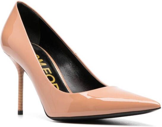 TOM FORD 90mm patent leather pumps Neutrals