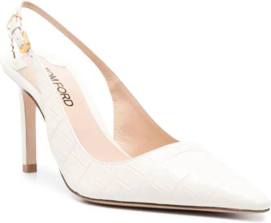 TOM FORD Angelina 55mm leather pumps White