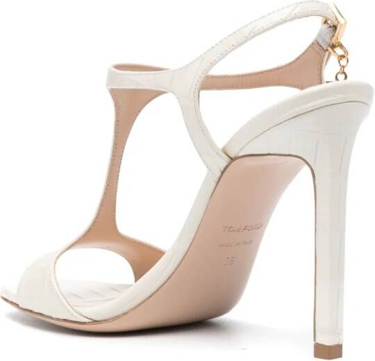 TOM FORD Angelina 95mm leather sandals White