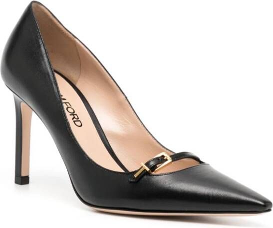 TOM FORD Angelina leather buckle pumps Black