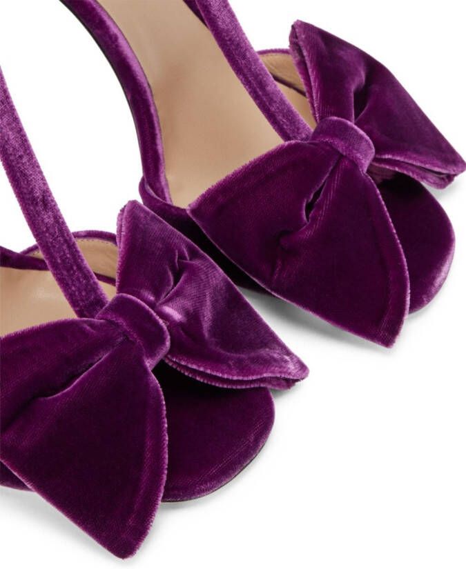 TOM FORD Brigitte 105mm velvet-finish sandals Purple