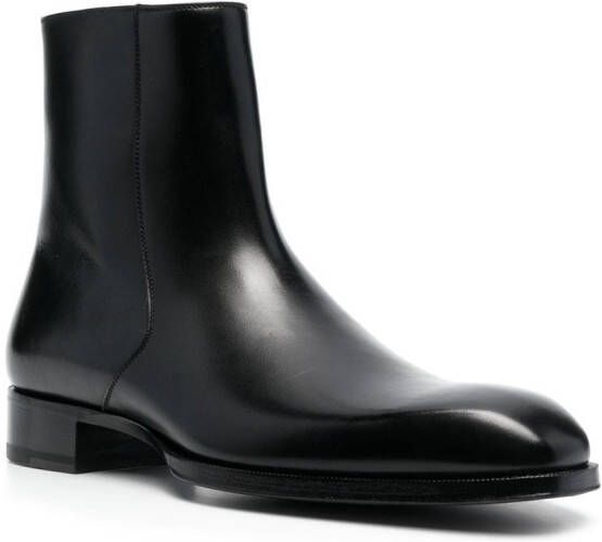 TOM FORD calf leather ankle boots Black