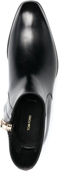 TOM FORD calf leather ankle boots Black