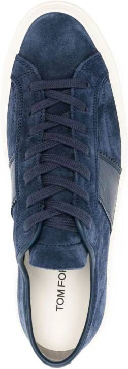 TOM FORD Cambridge logo-patch sneakers Blue
