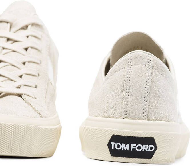 TOM FORD Cambridge suede low-top sneakers White