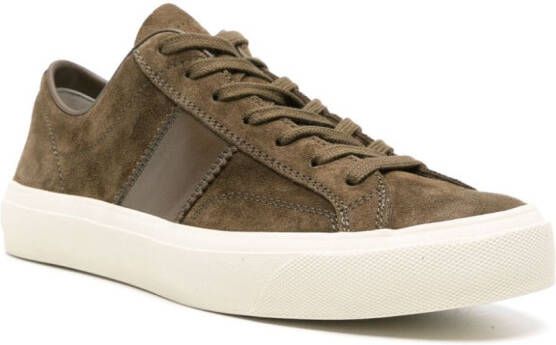 TOM FORD Cambridge suede sneakers Green