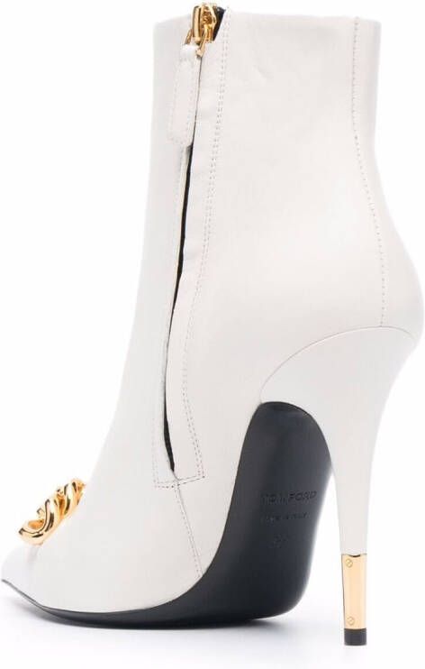 TOM FORD chain-detail ankle boots White