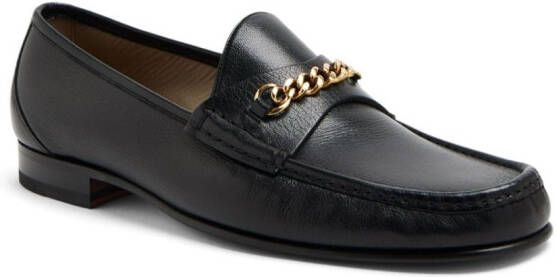 TOM FORD chain-link leather loafers Black