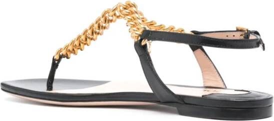TOM FORD chainlink-strap leather sandals Black