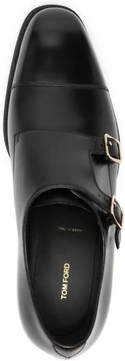 TOM FORD Claydmon leather monk shoes Black