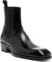 TOM FORD crocodile-effect leather boots Black - Thumbnail 2