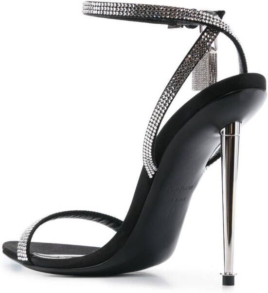 TOM FORD crystal-embellished 120mm sandals Black