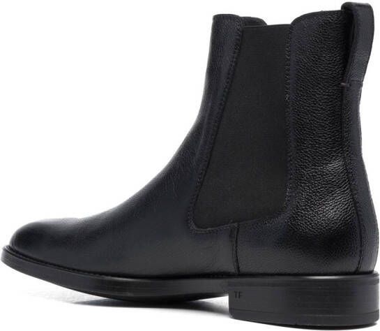 TOM FORD grained leather ankle boots Black