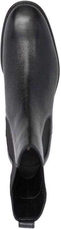 TOM FORD grained leather ankle boots Black