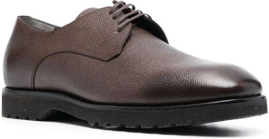 TOM FORD grained leather Derby shoes Brown