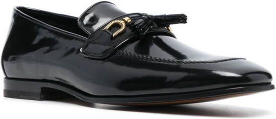 TOM FORD horsebit-detail leather loafers Black