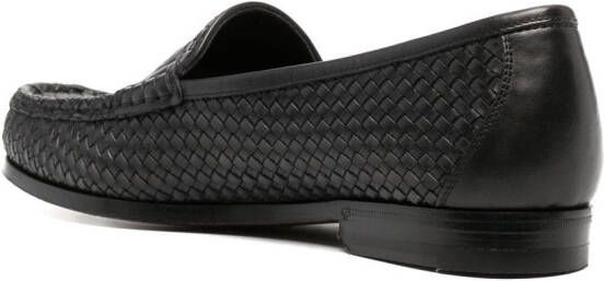 TOM FORD interwoven-design leather loafers Black