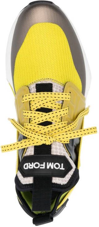 TOM FORD Jago panelled Sneakers Yellow