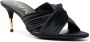 TOM FORD knot-detail 75mm pleated mules Black - Thumbnail 2