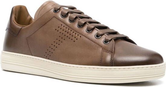 TOM FORD lace-up low-top sneakers Brown