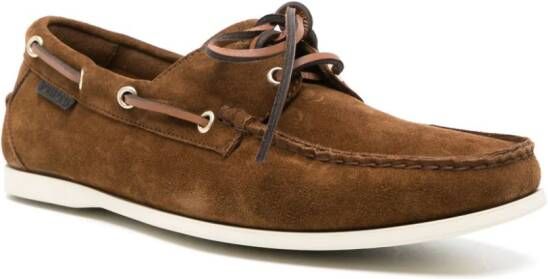 TOM FORD lace-up suede boat shoes Brown