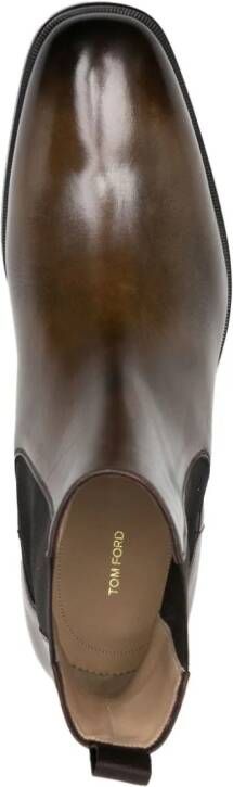 TOM FORD leather ankle boots Brown