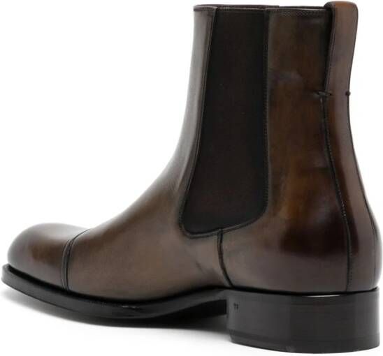 TOM FORD leather Chelsea boots Brown