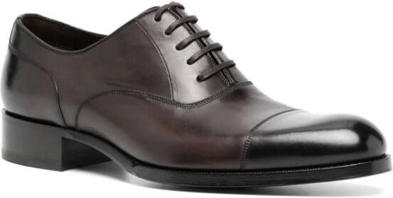 TOM FORD Elkan leather Oxford shoes Brown