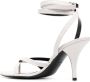 TOM FORD logo-embossed heeled leather sandals White - Thumbnail 3