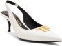 TOM FORD logo-lettering leather pumps White - Thumbnail 2
